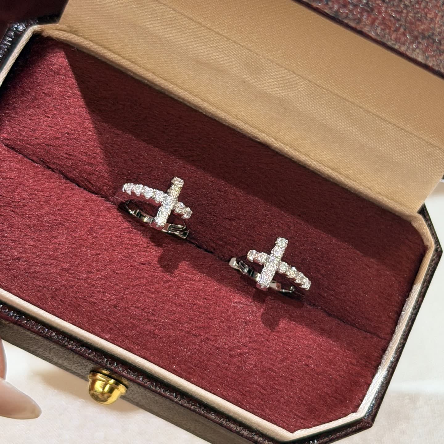 Chrome Hearts Cross Stud Earrings